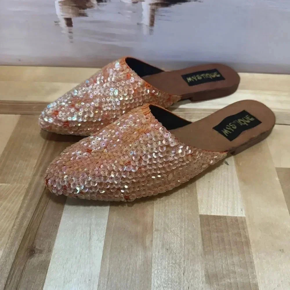 MYSTIQUE SEQUINS FLATS SIZE 6 NWOB
